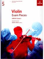 2020-2023 小提琴考試指定曲 第5級