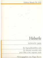 Heberle Sonate (1808) for descant Recorder solo