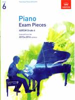 2015-2016鋼琴考試指定曲 第6級